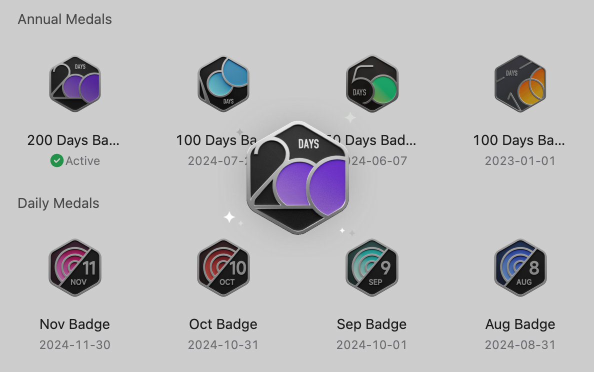 My badges